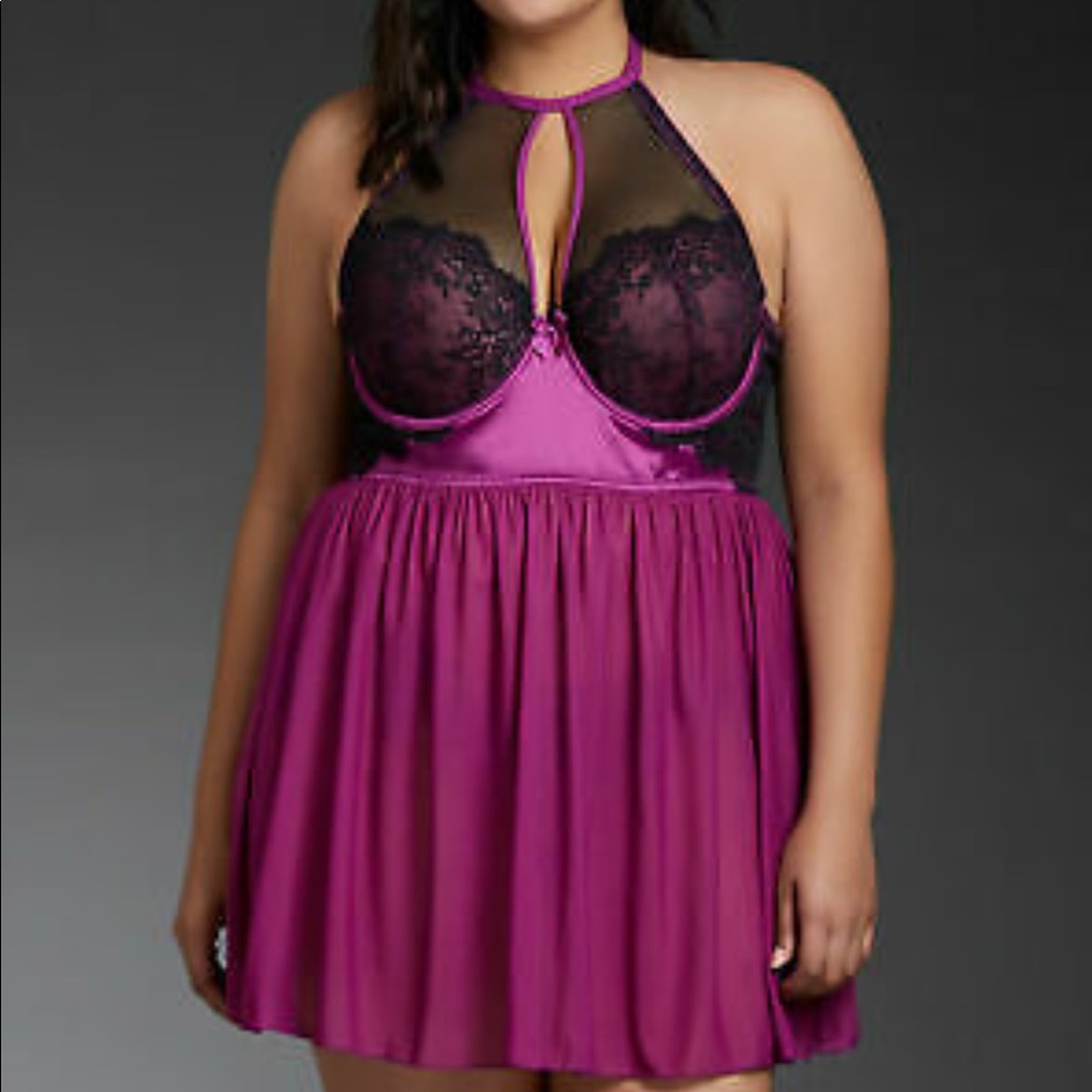 Torrid Size 3 Purple Babydoll Nighty
